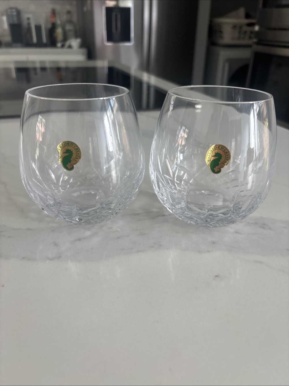 Waterford Lismore Red Wine Stemless Crystal Cocktail Glasses - Clear (Set of 2)